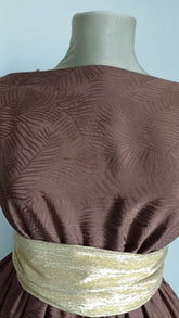 Jaquard MARON CACAO, viscoză VIS1110